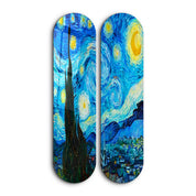 Starry Night by Van Gogh Skateboard | Glass Wall Art