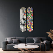 Starry Night by Van Gogh Skateboard | Glass Wall Art