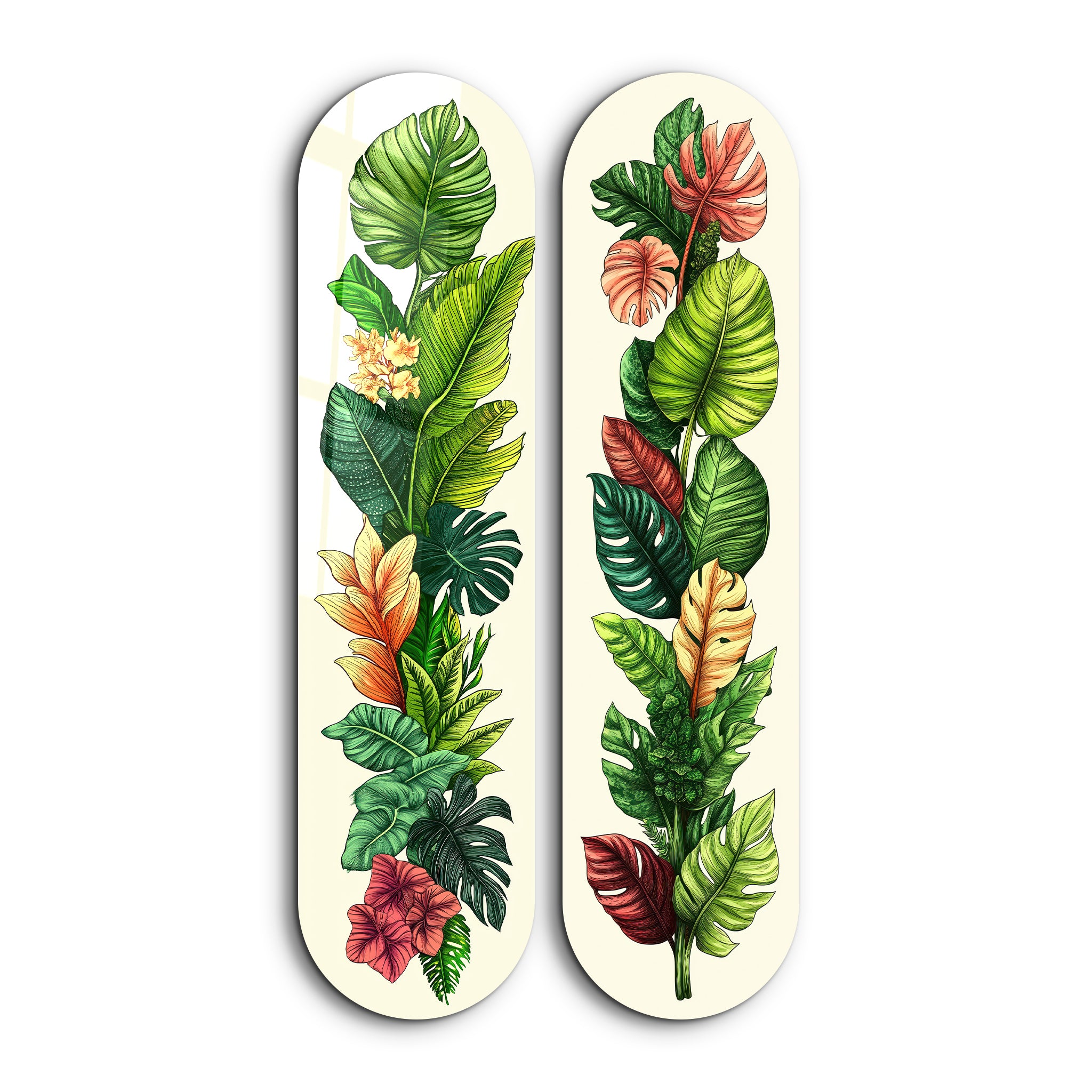 Tropical Paradise Skateboard | Glass Wall Art