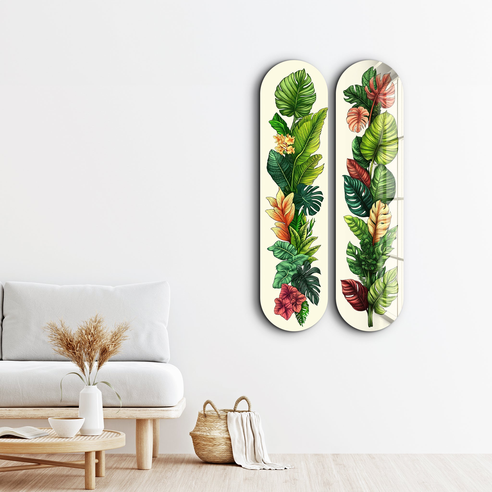 Tropical Paradise Skateboard | Glass Wall Art