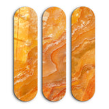 Amber Onyx Trio | Glass Wall Art