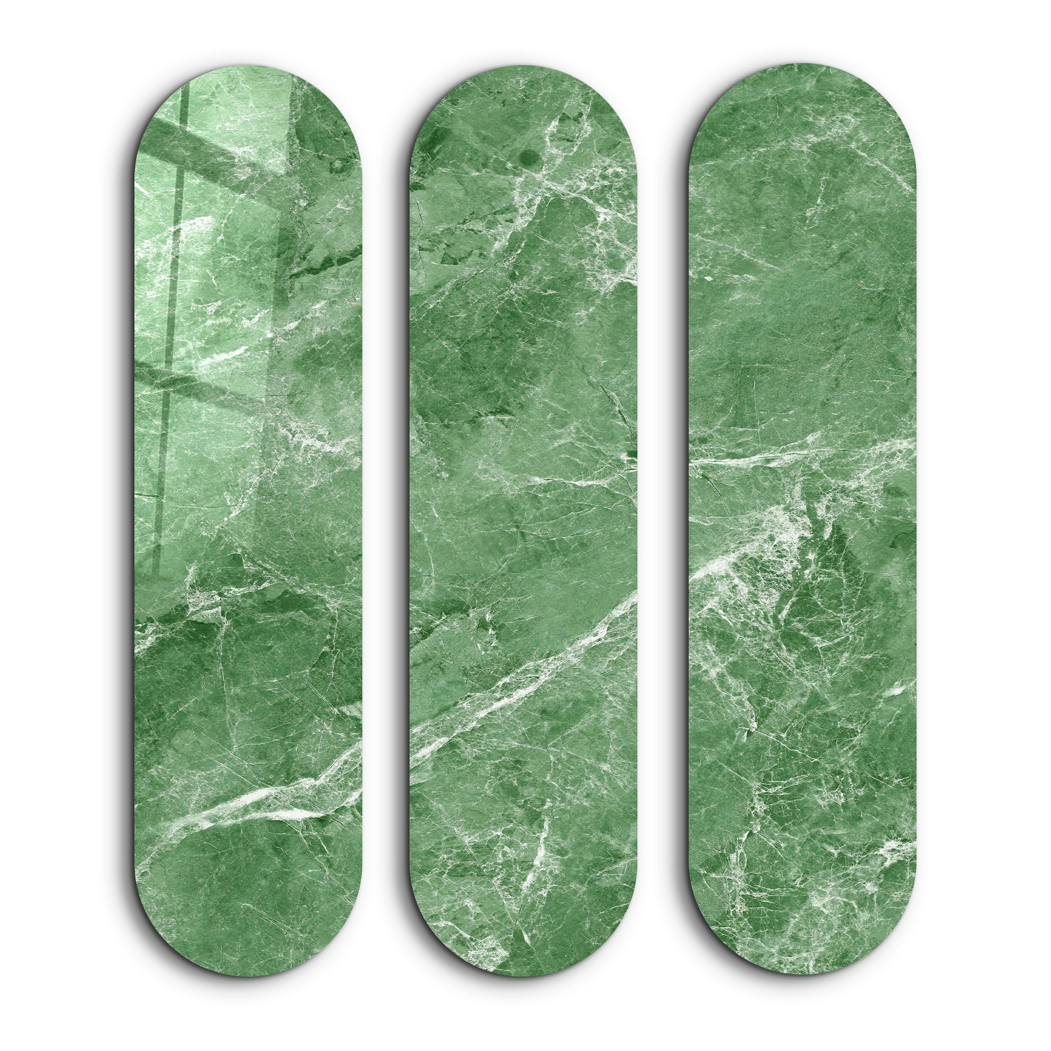 Verde Marble Trio | Glass Wall Art