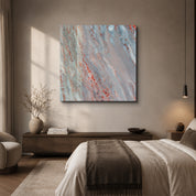 Silver Ember Square Art | Glass Wall Art
