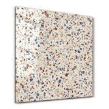 Coastal Terrazzo Square Art | Glass Wall Art