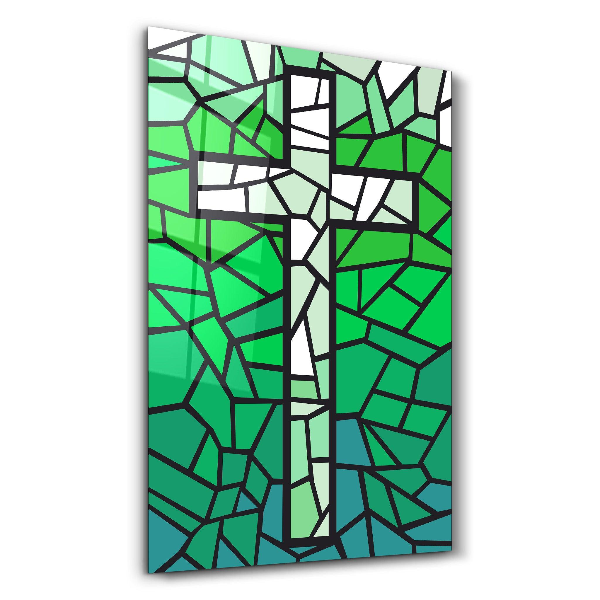 Cross | Designers Collection Glass Wall Art - Artdesigna