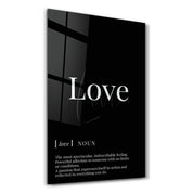 Love | Designers Collection Glass Wall Art - Artdesigna