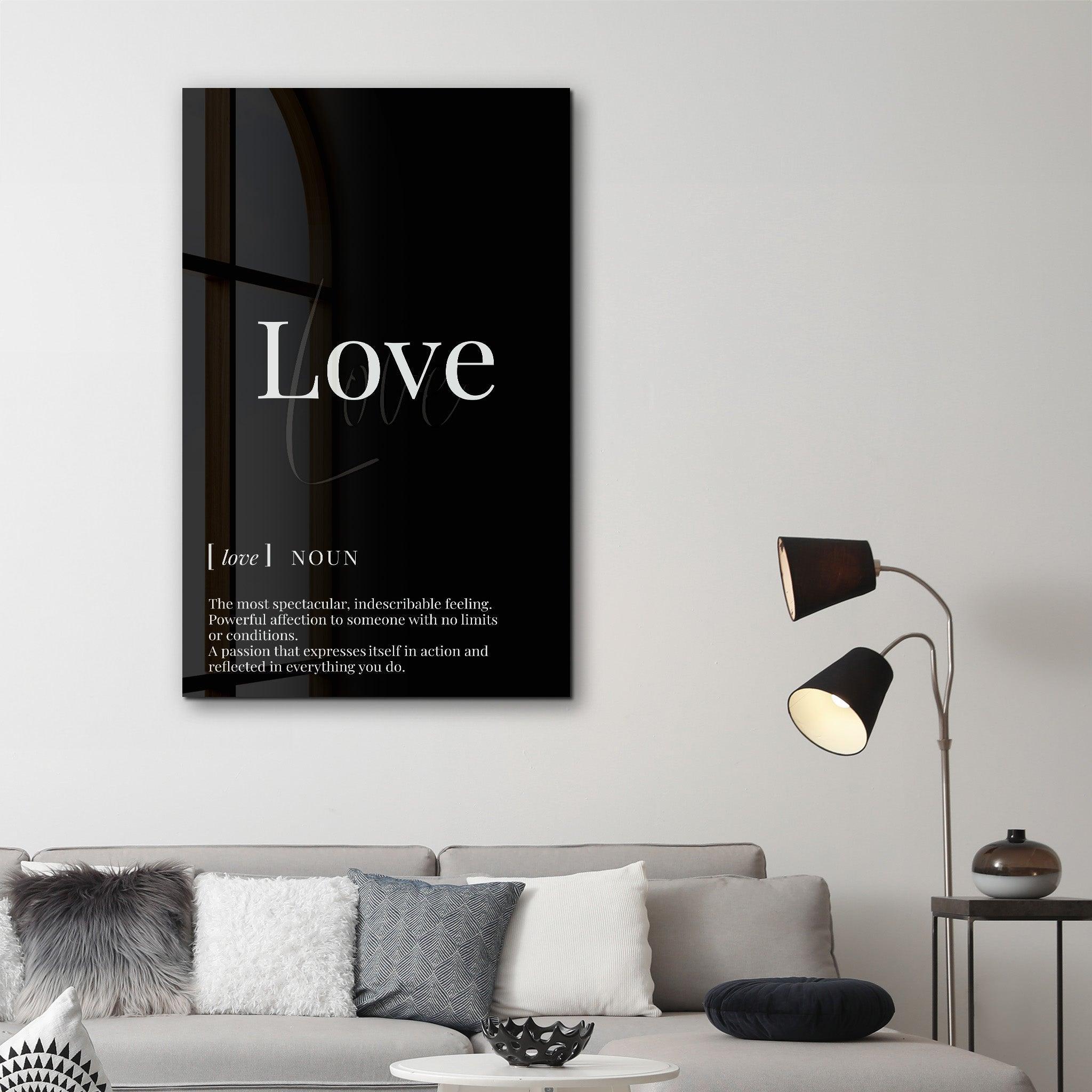 Love | Designers Collection Glass Wall Art - Artdesigna