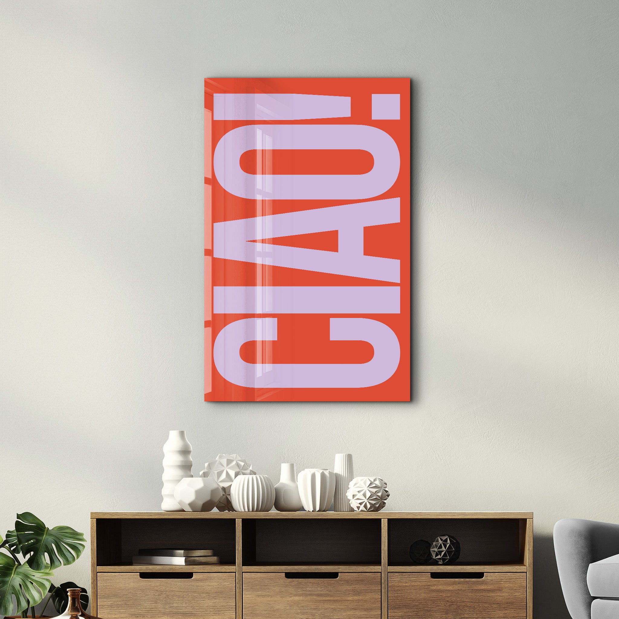 CIAO! | Glass Wall Art - Artdesigna