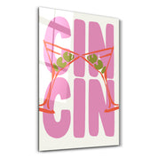 CIN CIN! Cheers! | Glass Wall Art - Artdesigna