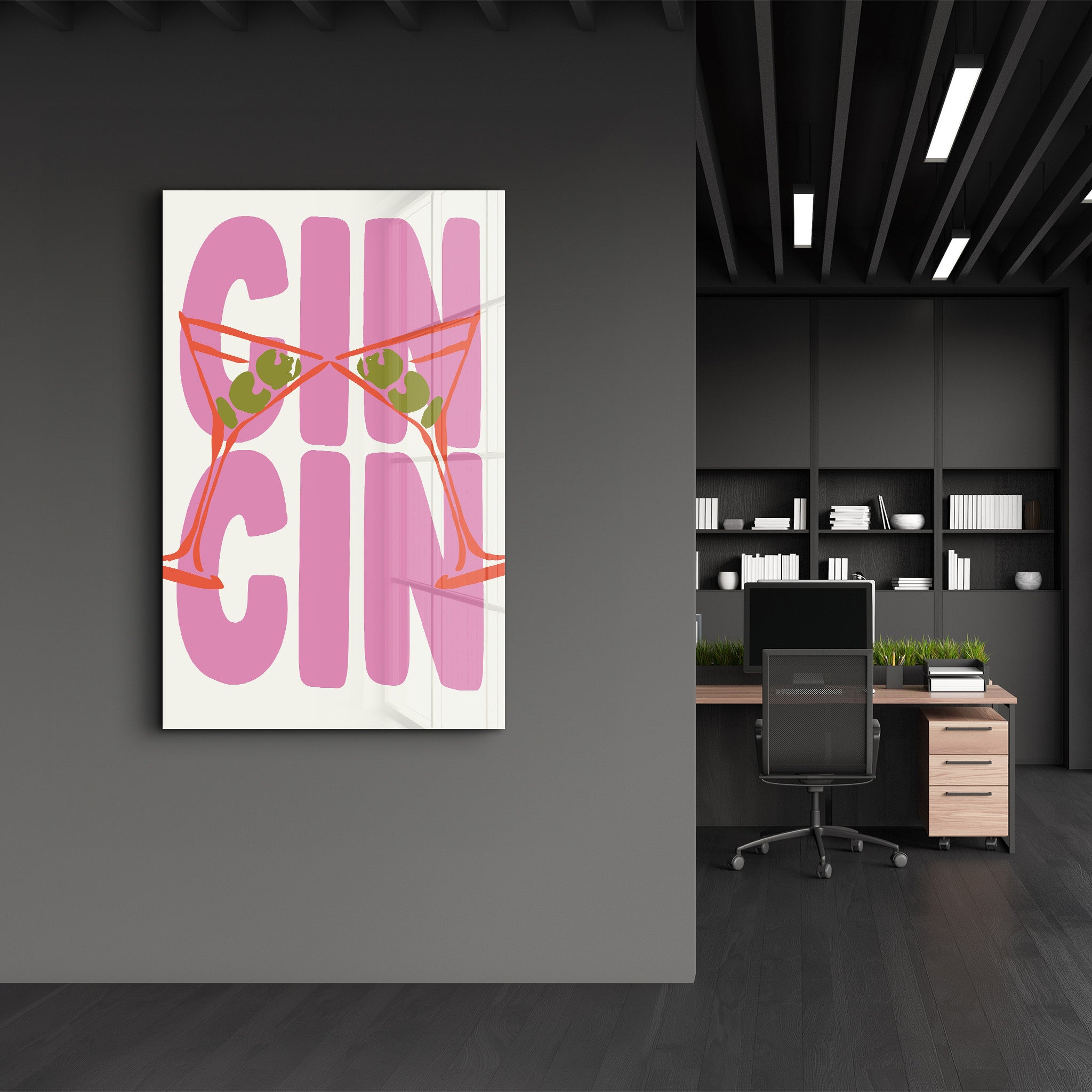 CIN CIN! Cheers! | Glass Wall Art - Artdesigna