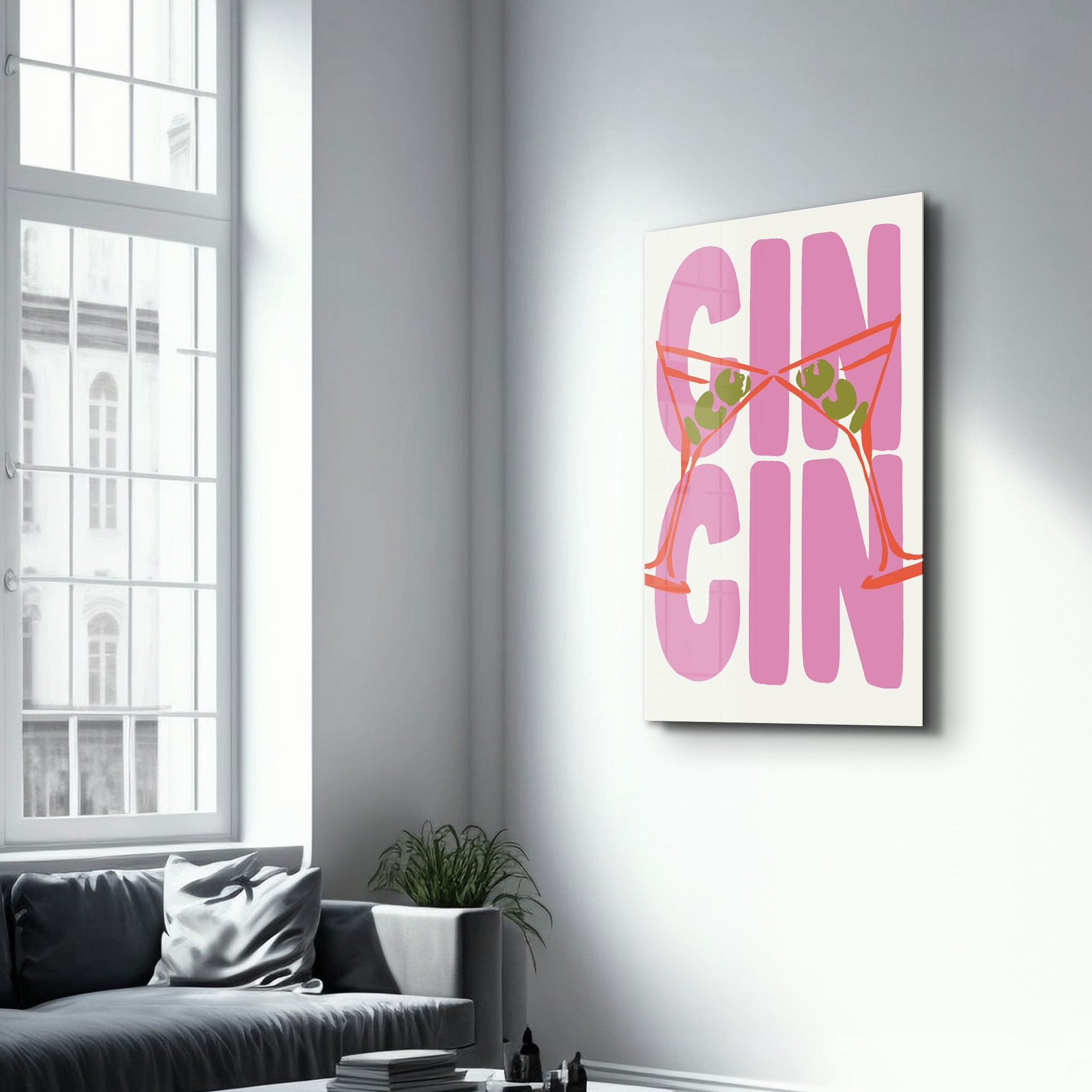 CIN CIN! Cheers! | Glass Wall Art - Artdesigna