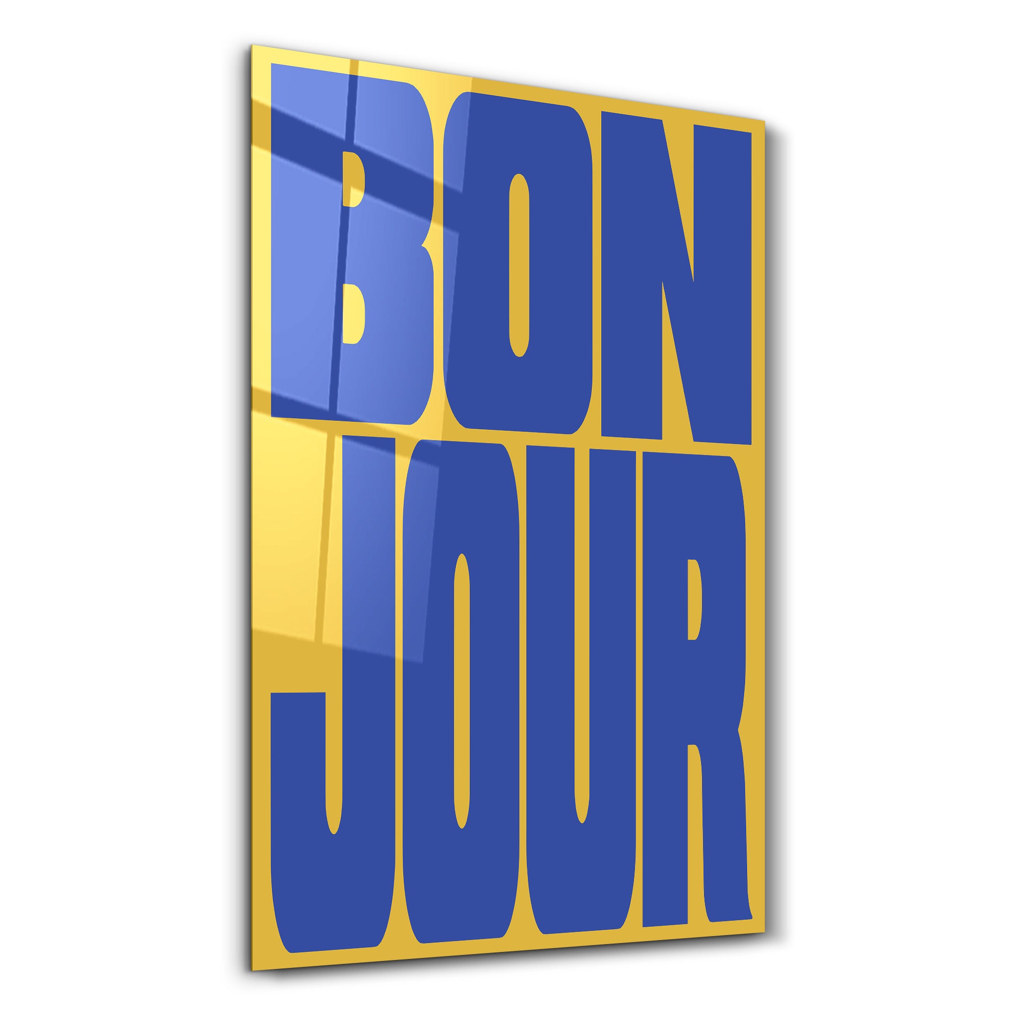 BONJOUR | Glass Wall Art - Artdesigna