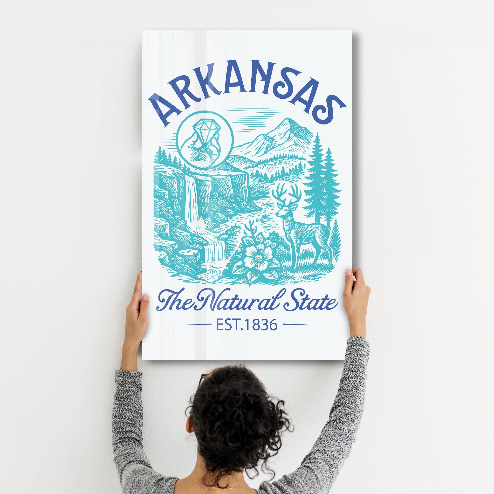 Arkansas - The Natural State | Glass Wall Art