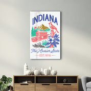 Indiana - The Hoosier State | Glass Wall Art