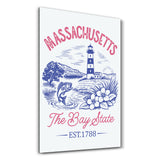Massachusetts - The Bay State | Glass Wall Art