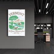 Vermont - The Green Mountain State | Glass Wall Art