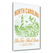North Carolina - The Tar Heel State | Glass Wall Art
