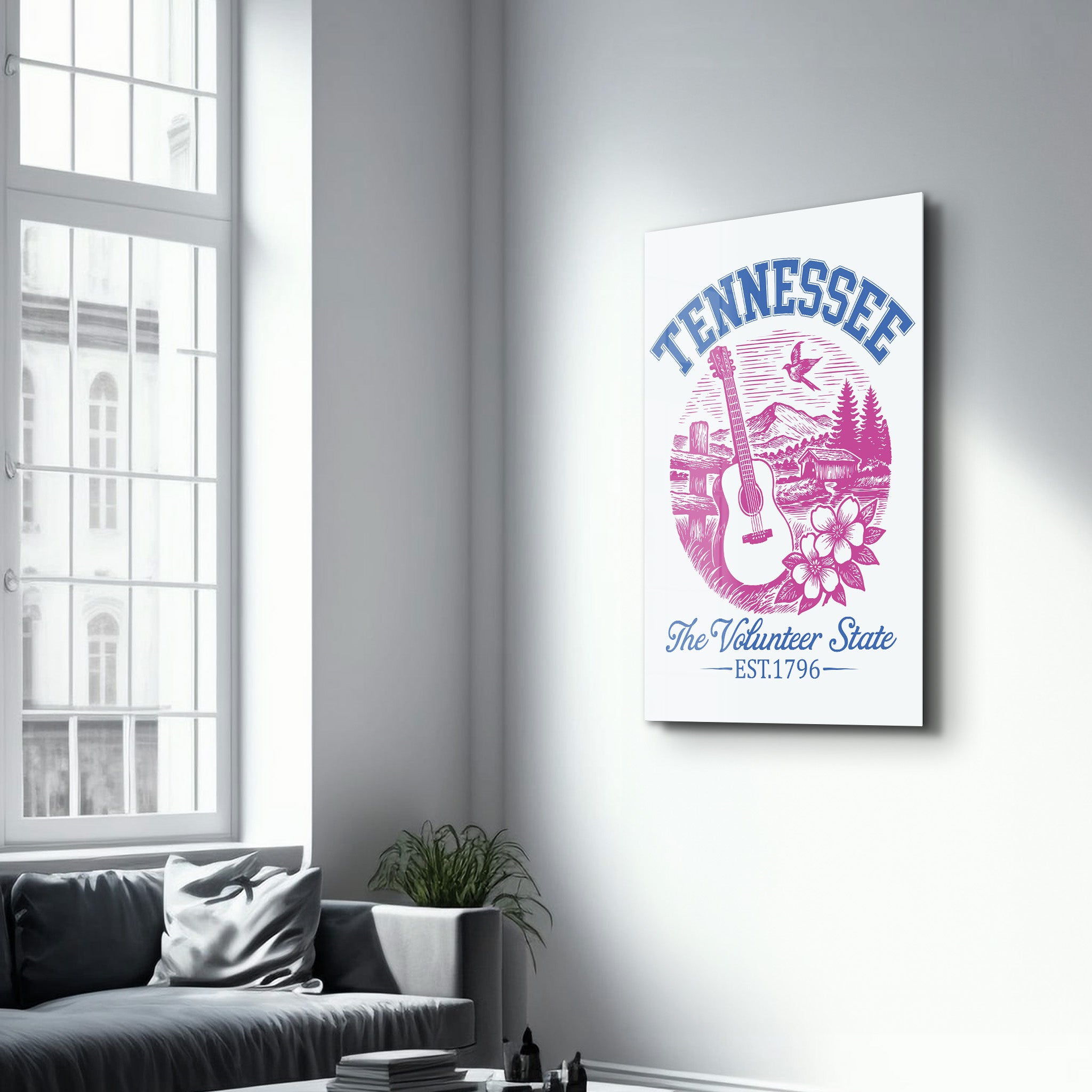 Tennessee - The Volunteer State | Glass Wall Art