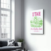 Utah - The Beehive State | Glass Wall Art