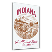 Indiana - The Hoosier State | Glass Wall Art