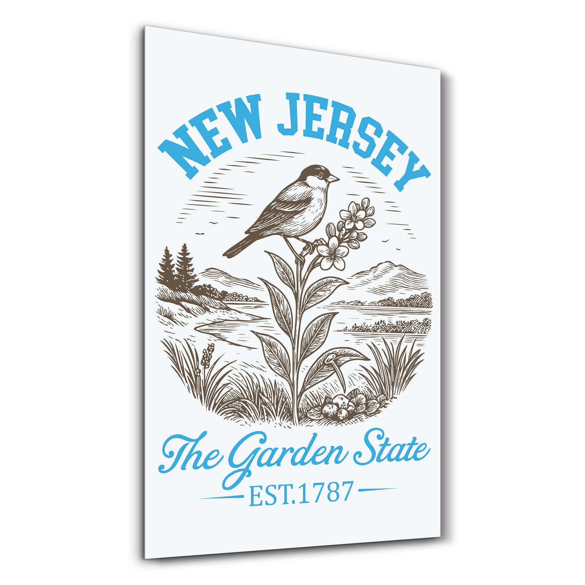 New Jersey - The Garden State | Glass Wall Art