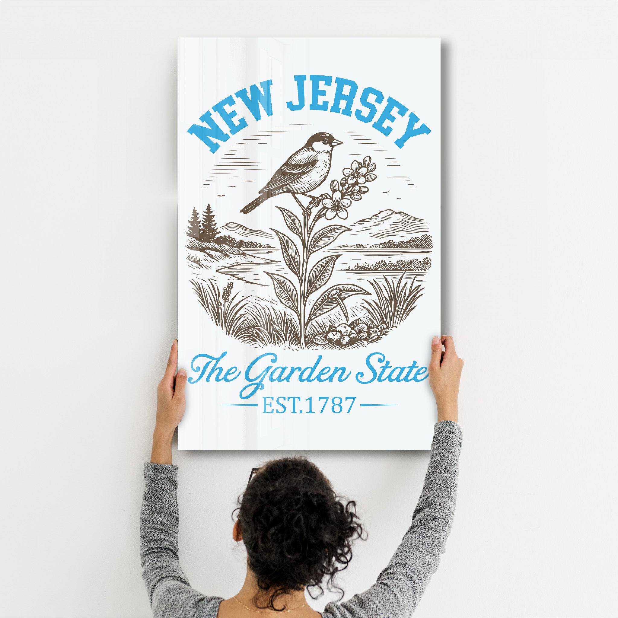 New Jersey - The Garden State | Glass Wall Art