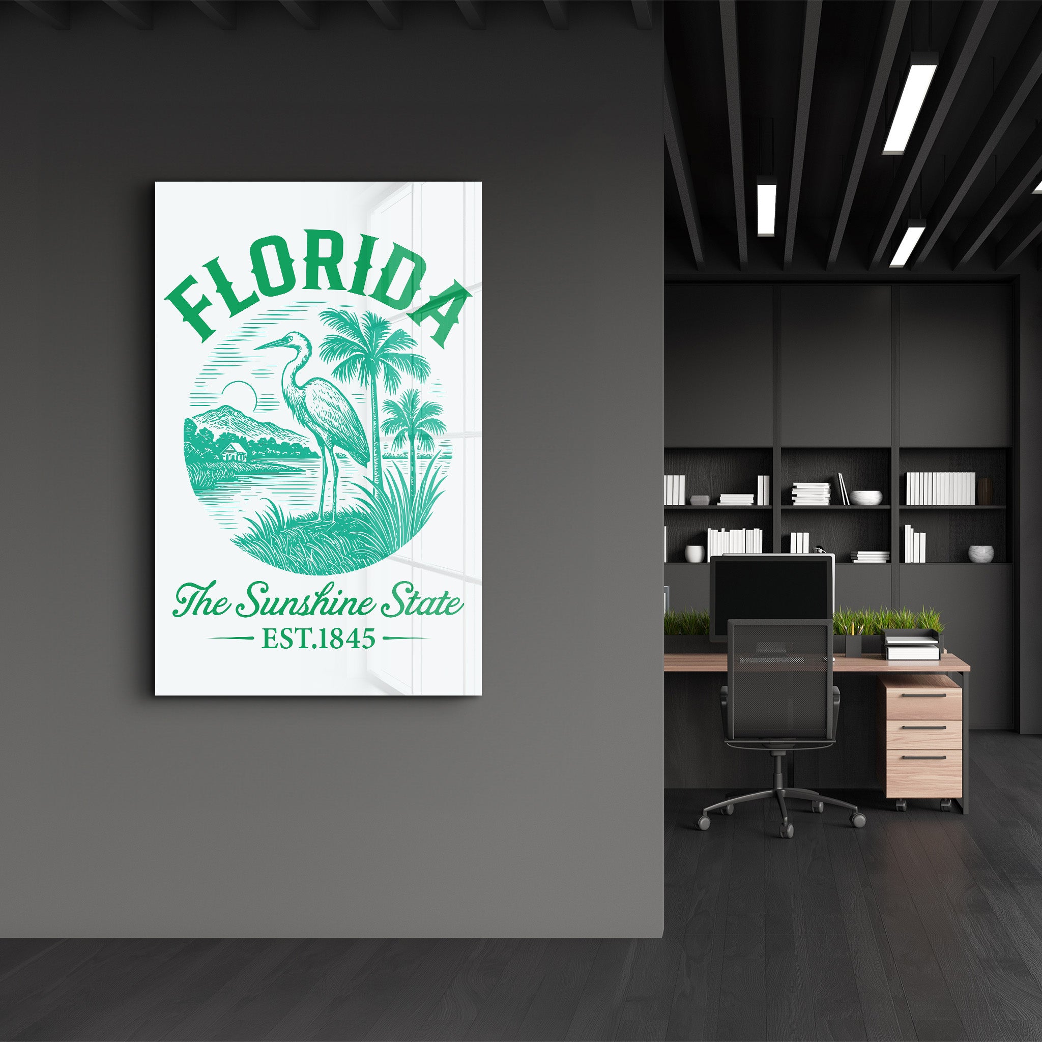 Florida - The Sunshine State | Glass Wall Art