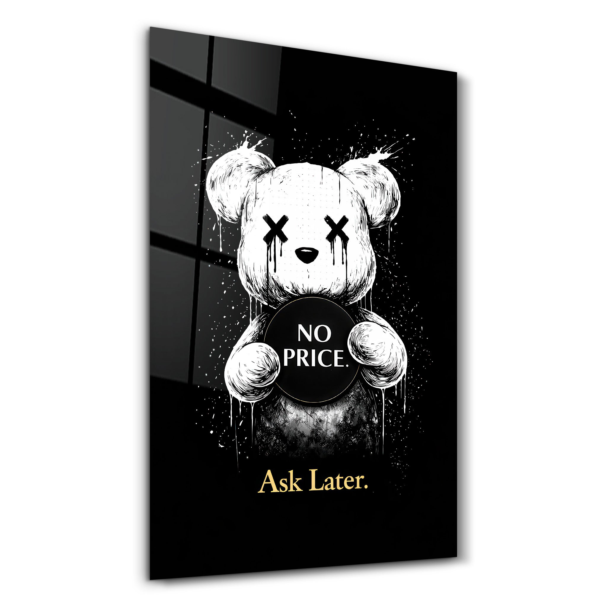Ask Later x Sugar Teddy | Glass Wall Art