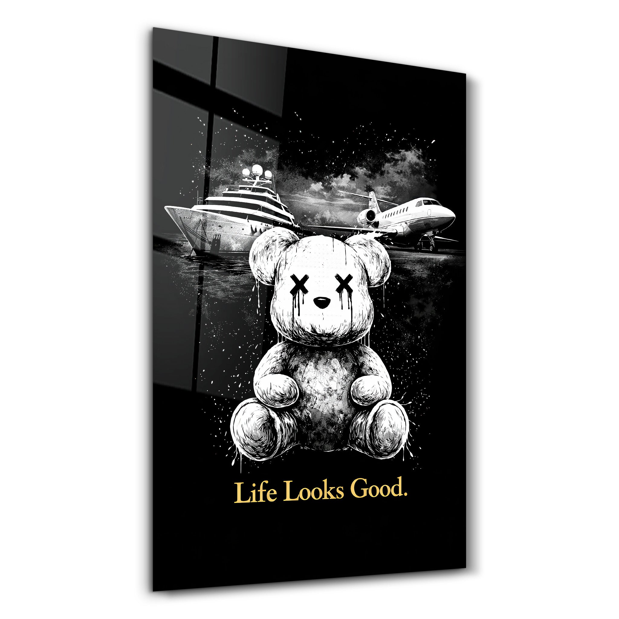 Life Looks Good x Sugar Teddy | Glass Wall Art