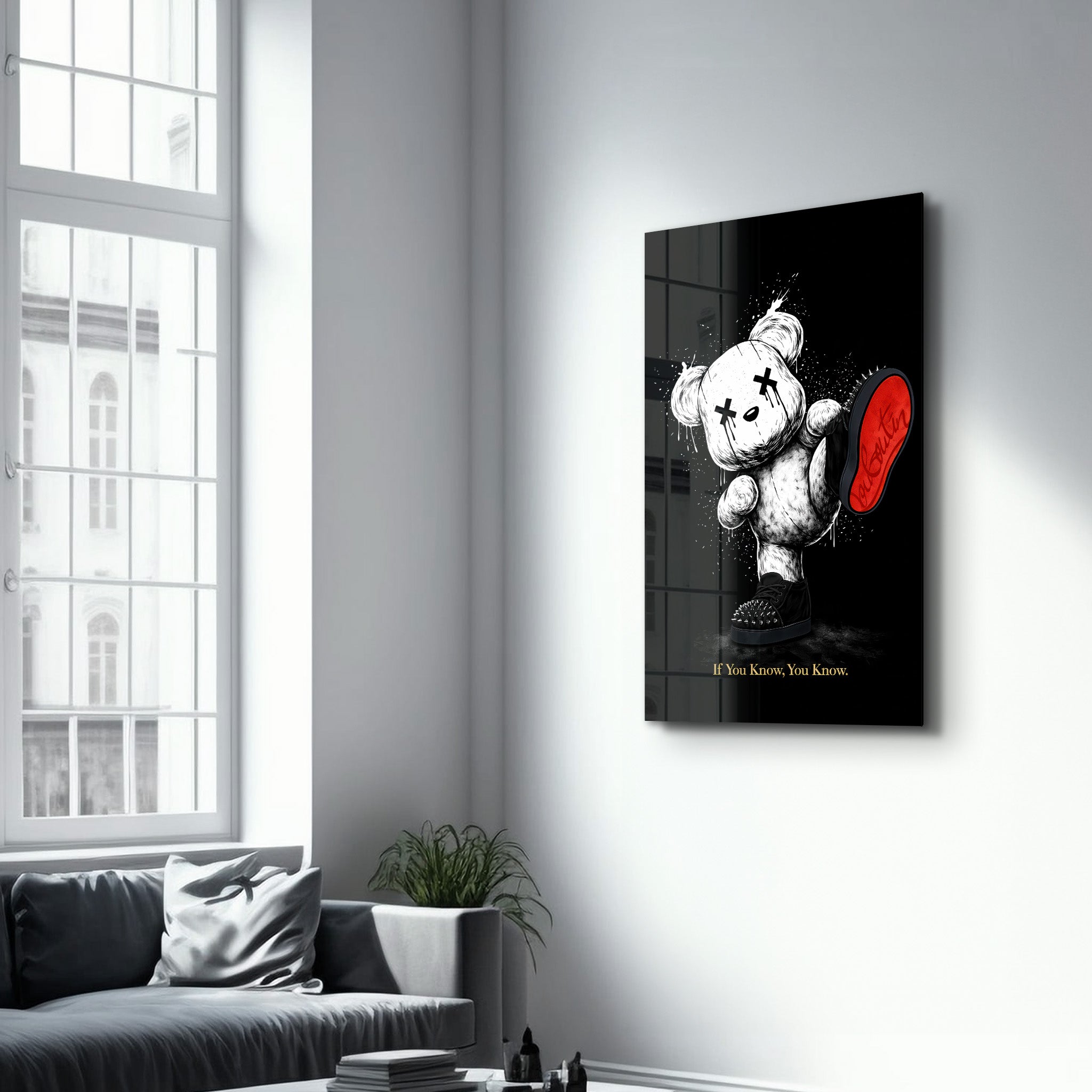 If You Know, You Know x Sugar Teddy | Glass Wall Art