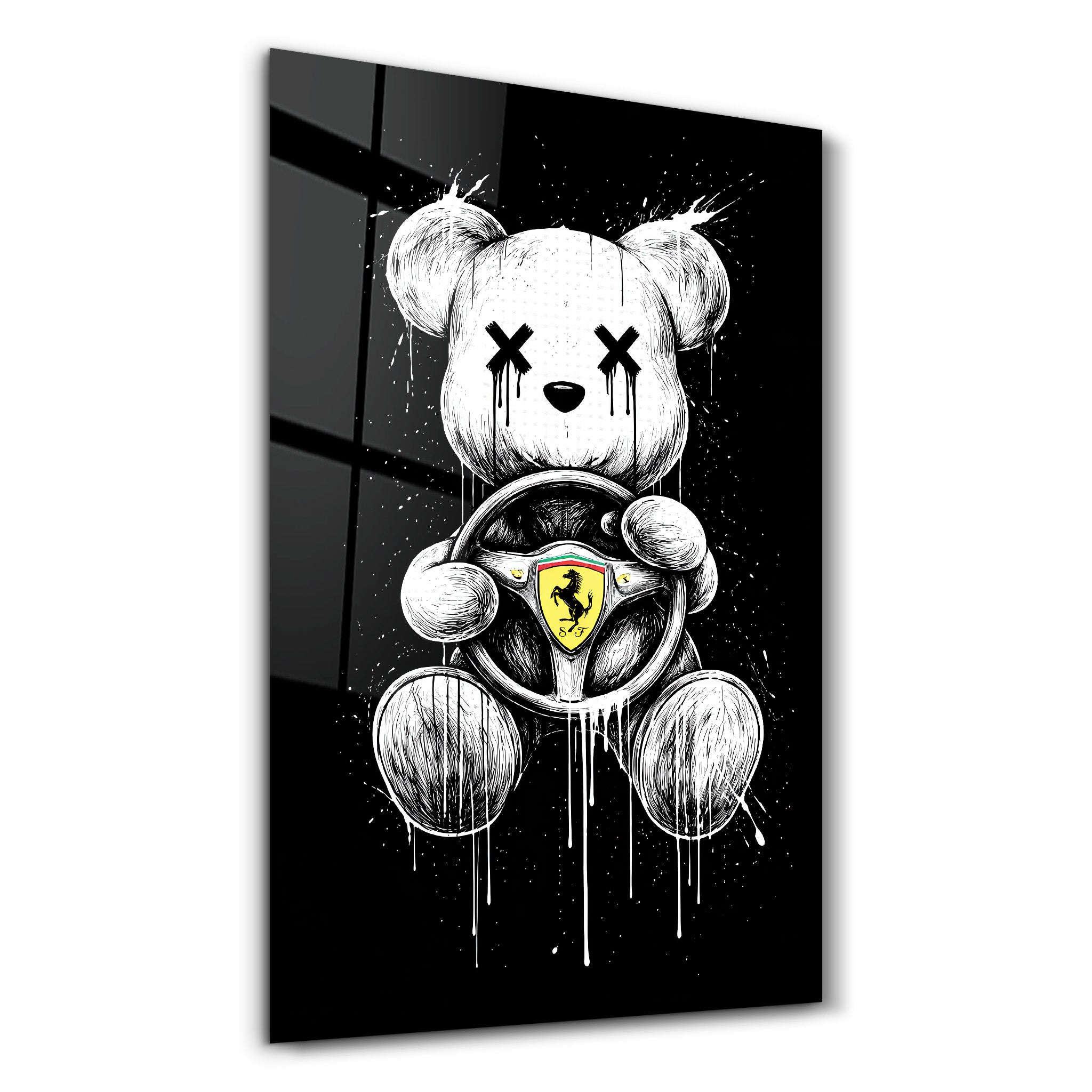 Driven by Desire x Sugar Teddy | Glass Wall Art