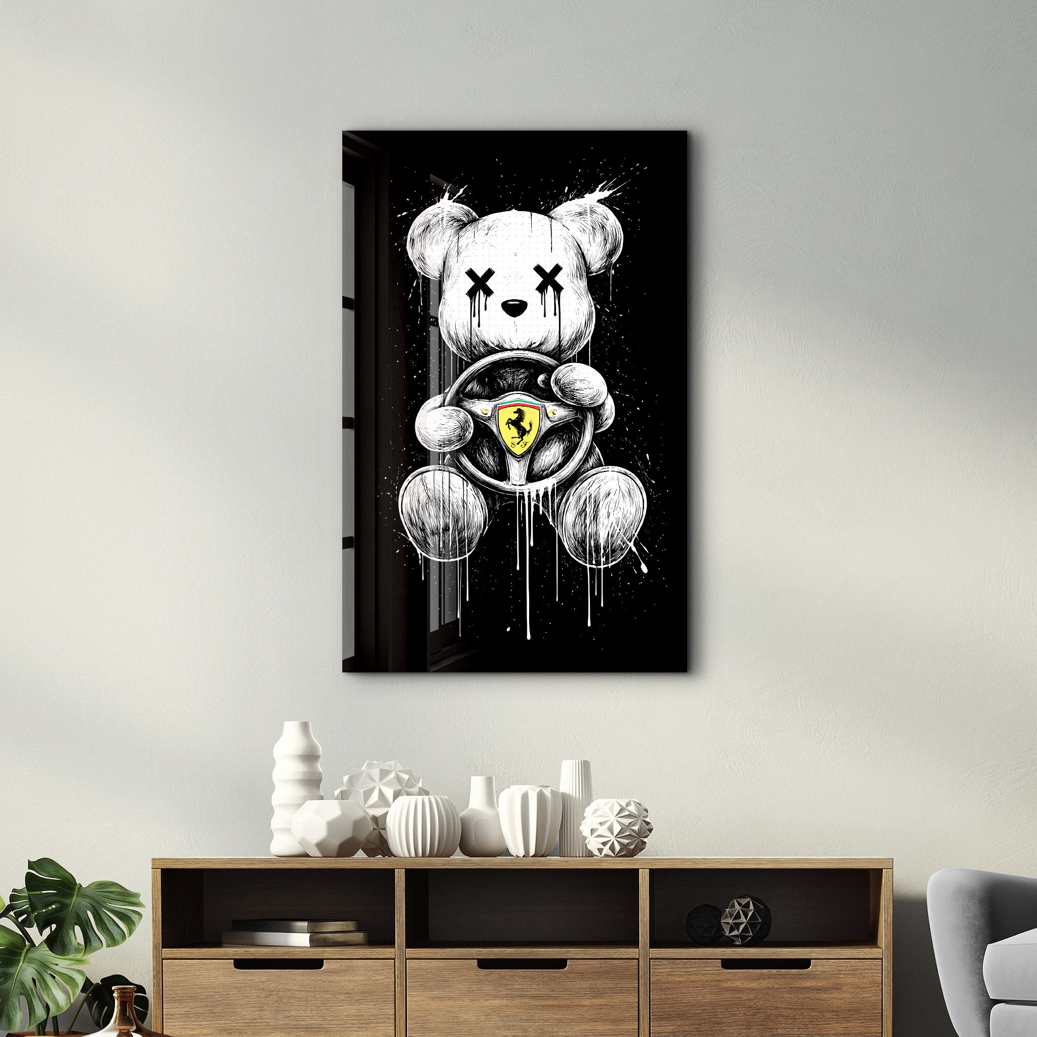 Driven by Desire x Sugar Teddy | Glass Wall Art