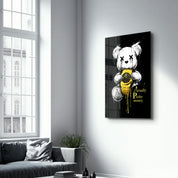 Actually Prefer Money x Sugar Teddy | Glass Wall Art