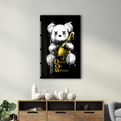 Dressed Out Millionaire x Sugar Teddy | Glass Wall Art