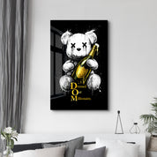 Dressed Out Millionaire x Sugar Teddy | Glass Wall Art