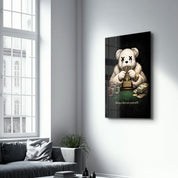 Always Bet on Yourself x Sugar Teddy | Glass Wall Art