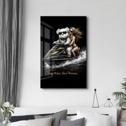 Fast Water Slow Worries x Sugar Teddy | Glass Wall Art
