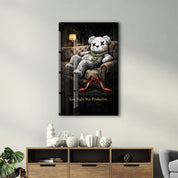 Last Night Was Productive x Sugar Teddy | Glass Wall Art