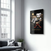 Last Night Was Productive x Sugar Teddy | Glass Wall Art