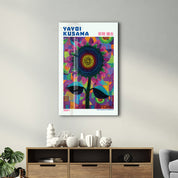 Yayoi Kusama – Radiant Sunflower Cosmos (1984) | Glass Wall Art