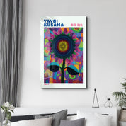 Yayoi Kusama – Radiant Sunflower Cosmos (1984) | Glass Wall Art