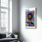 Yayoi Kusama – Radiant Sunflower Cosmos (1984) | Glass Wall Art