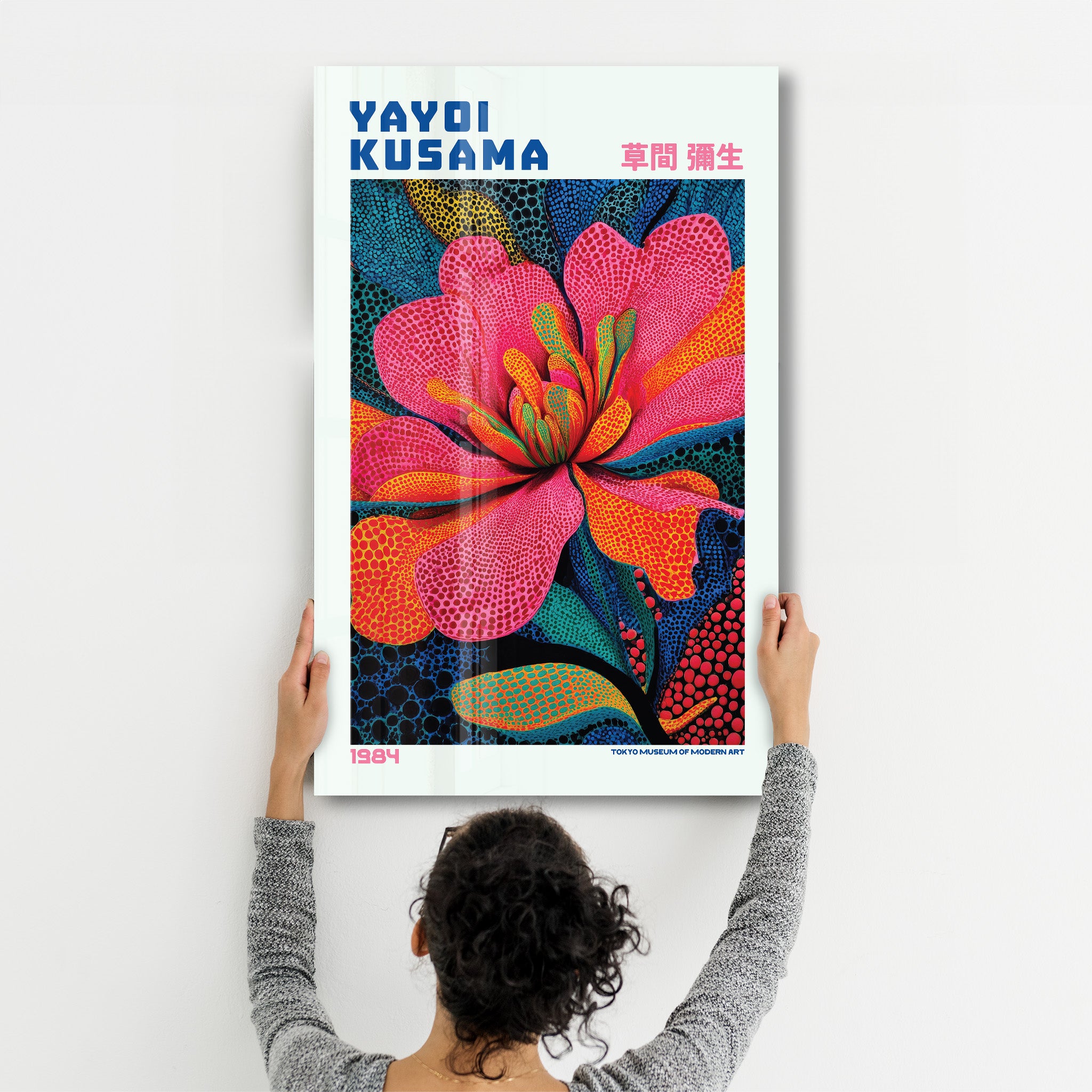 Yayoi Kusama – Electric Blossom (1984) | Glass Wall Art