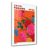 Yayoi Kusama – Scarlet Bloom Garden (1984) | Glass Wall Art