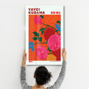 Yayoi Kusama – Scarlet Bloom Garden (1984) | Glass Wall Art