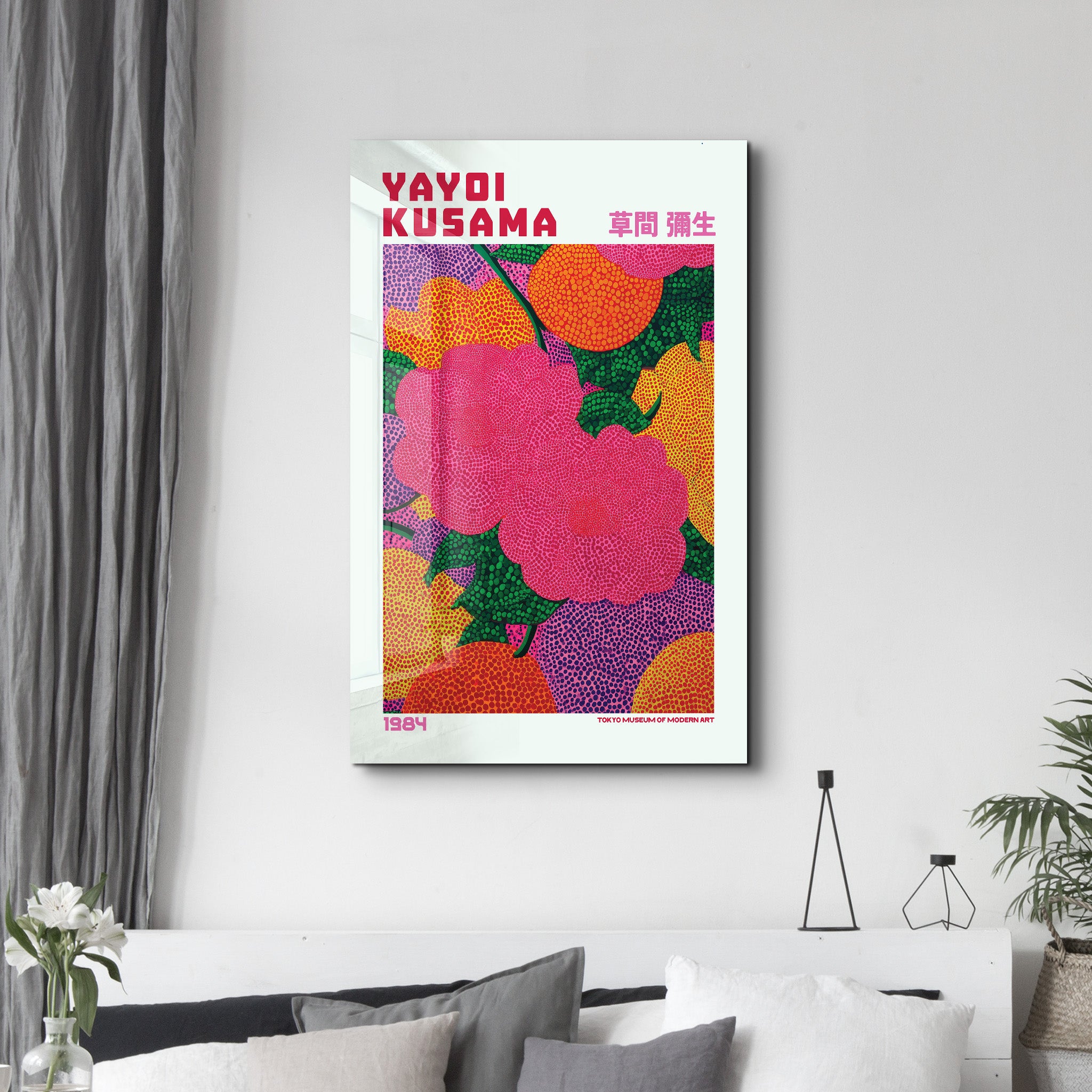 Yayoi Kusama – Pink Reverie (1984) | Glass Wall Art