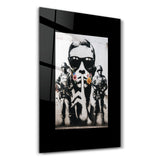 Silent Rebellion Urban Protest Street Art | Glass Wall Art
