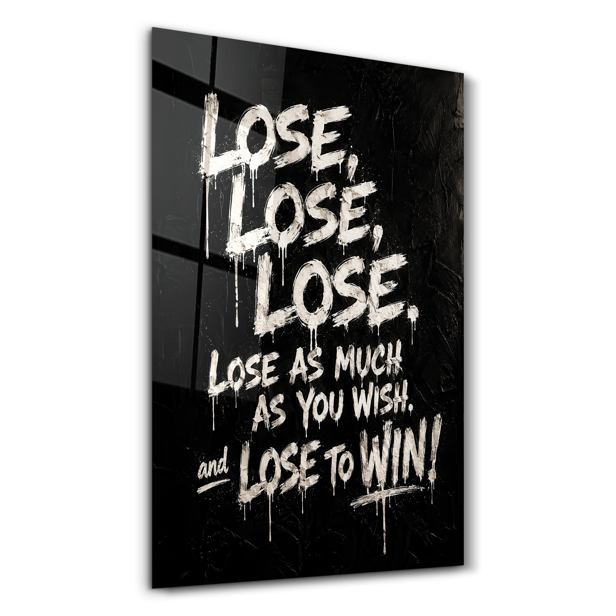 Lose x3 | Glass Wall Art