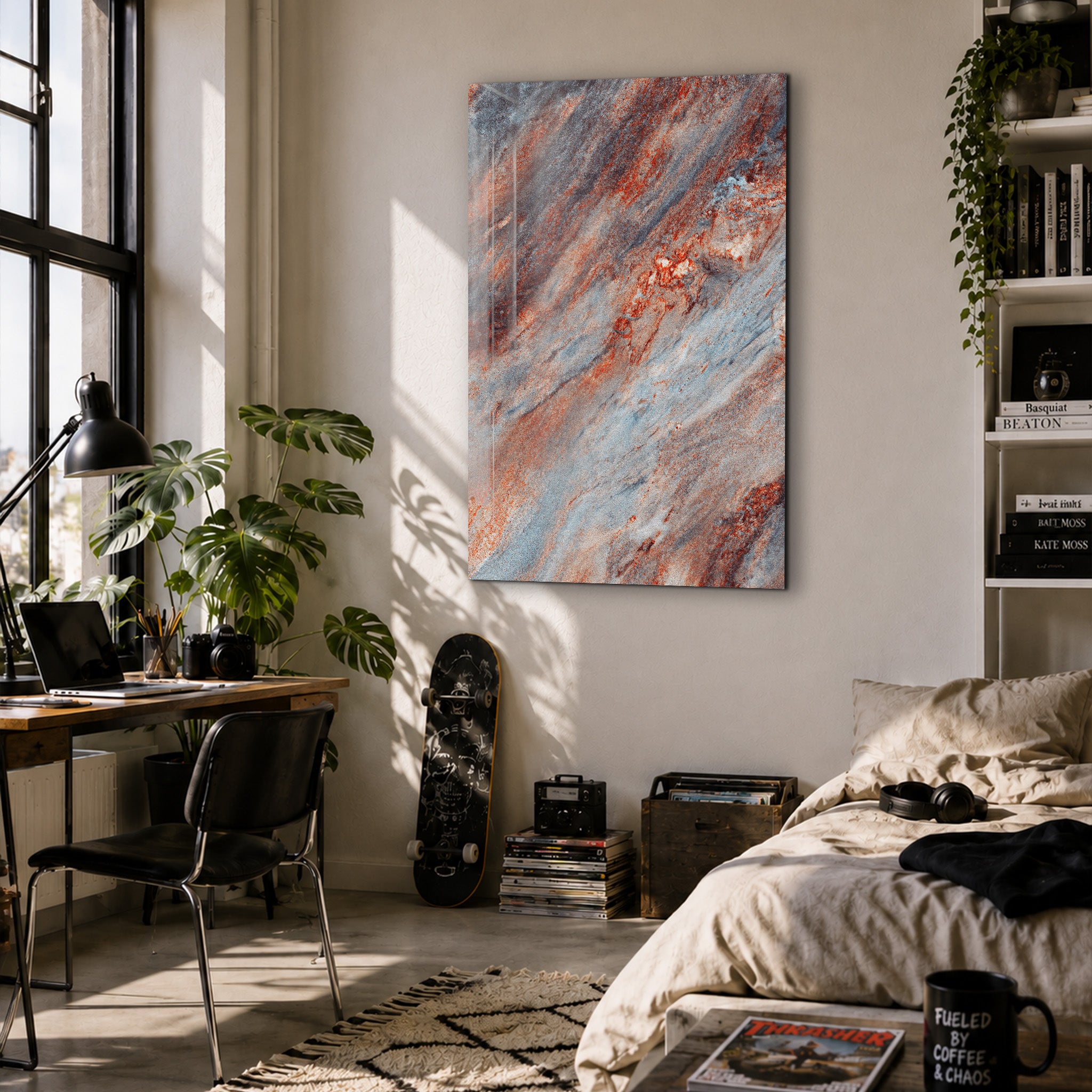 Emberstone Abstract | Glass Wall Art