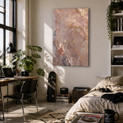 Rose Quartz Marble | Glass Wall Art